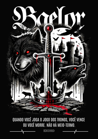 "A morte de Ned" | Camiseta Oversized Masculina da Coleção Sangue & Glória